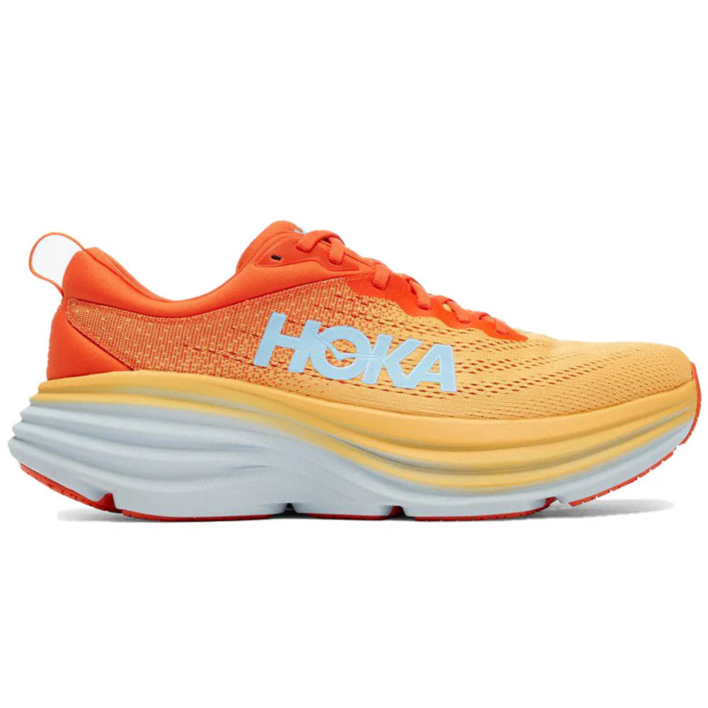 Men's Hoka Bondi 8, Puffin'S Bill/Amber Yellow, 8.5 D Medium