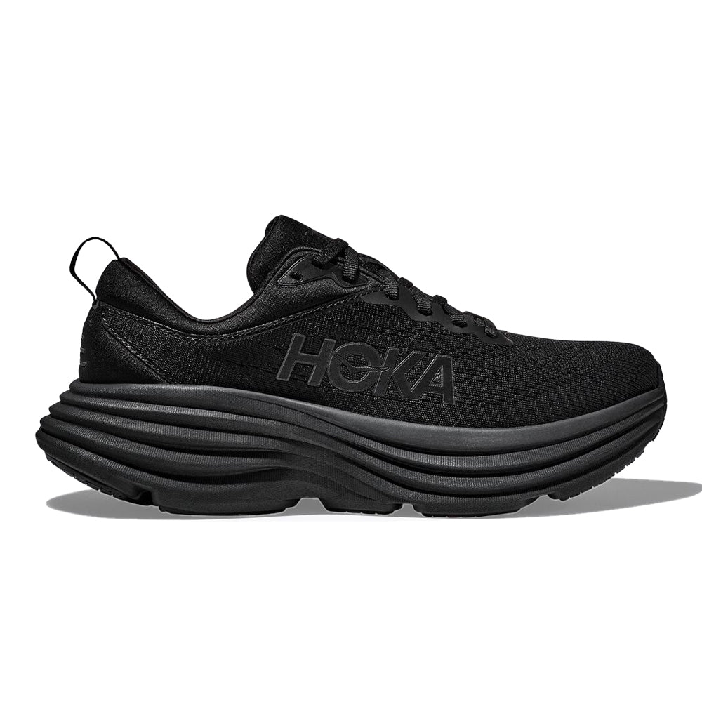 Men's Hoka Bondi 8, Black/Black, 9 D Medium