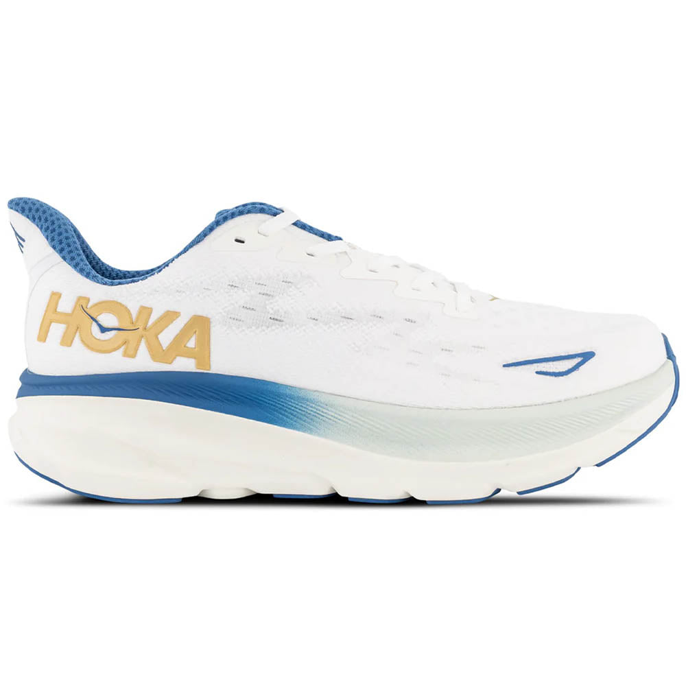 Men's Hoka Clifton 9, Frost/Gold, 13 D Medium