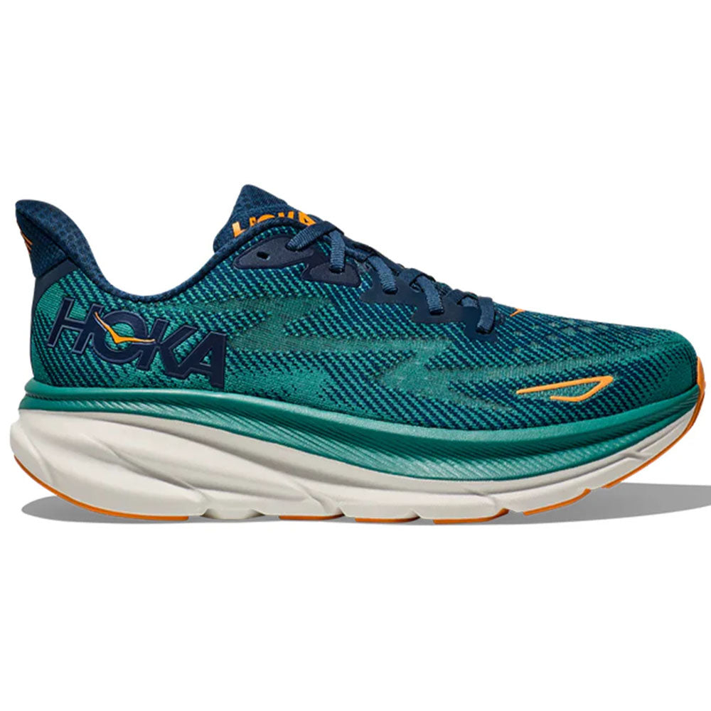 Men's Hoka Clifton 9, Midnight/Oceanic, 12.5 D Medium