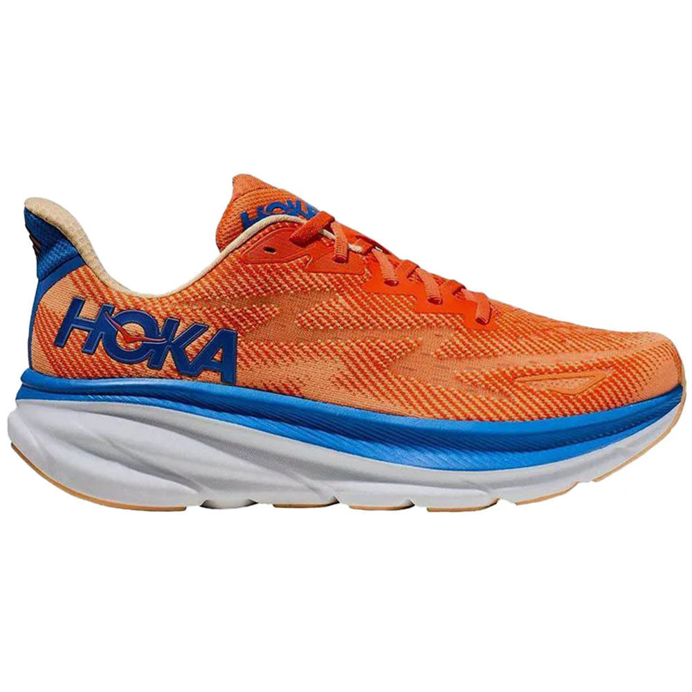 Men's Hoka Clifton 9, Vibrant Orange/Impala, 15 D Medium
