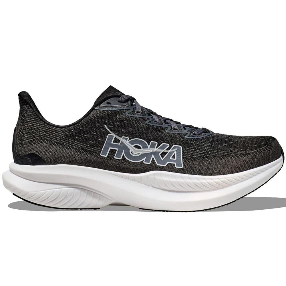 Men's Hoka Mach 6, Black/White, 11.5 D Medium