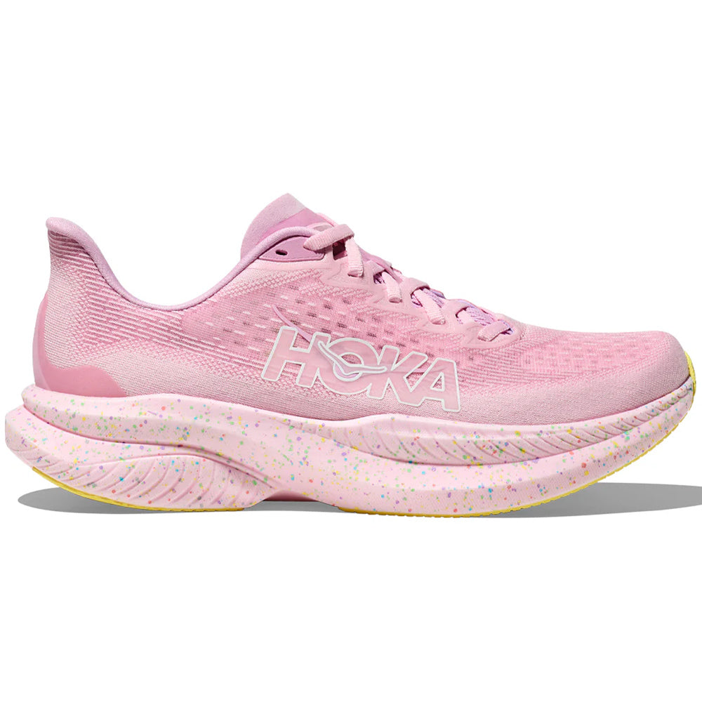 Men's Hoka Mach 6, Pink Twilight/Lemonade, 12.5 D Medium
