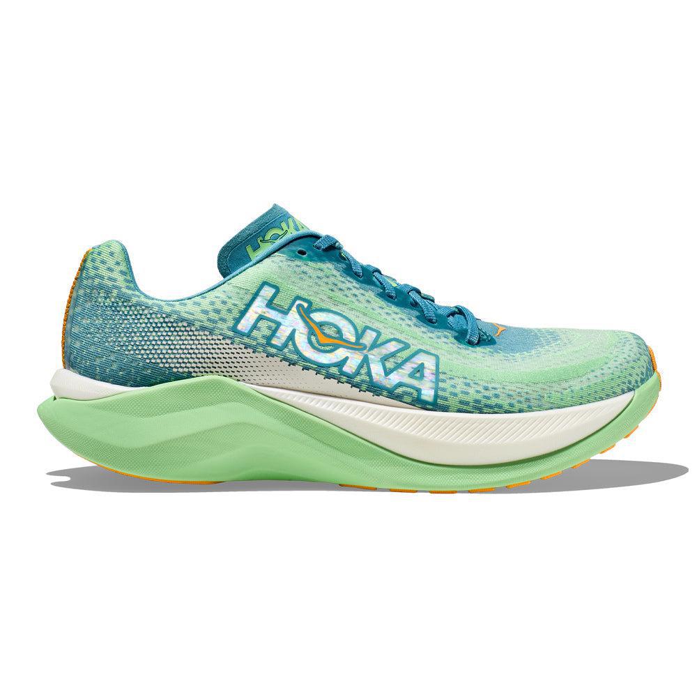 Men's Hoka Mach X, Ocean Mist/Lime Glow, 10.5 D Medium