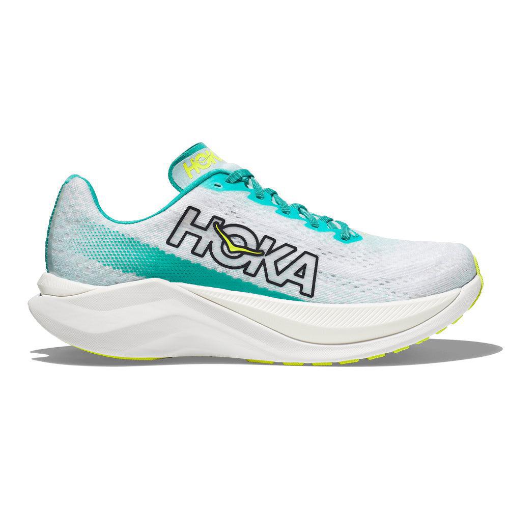 Men's Hoka Mach X, White/Blue Glass, 8.5 D Medium