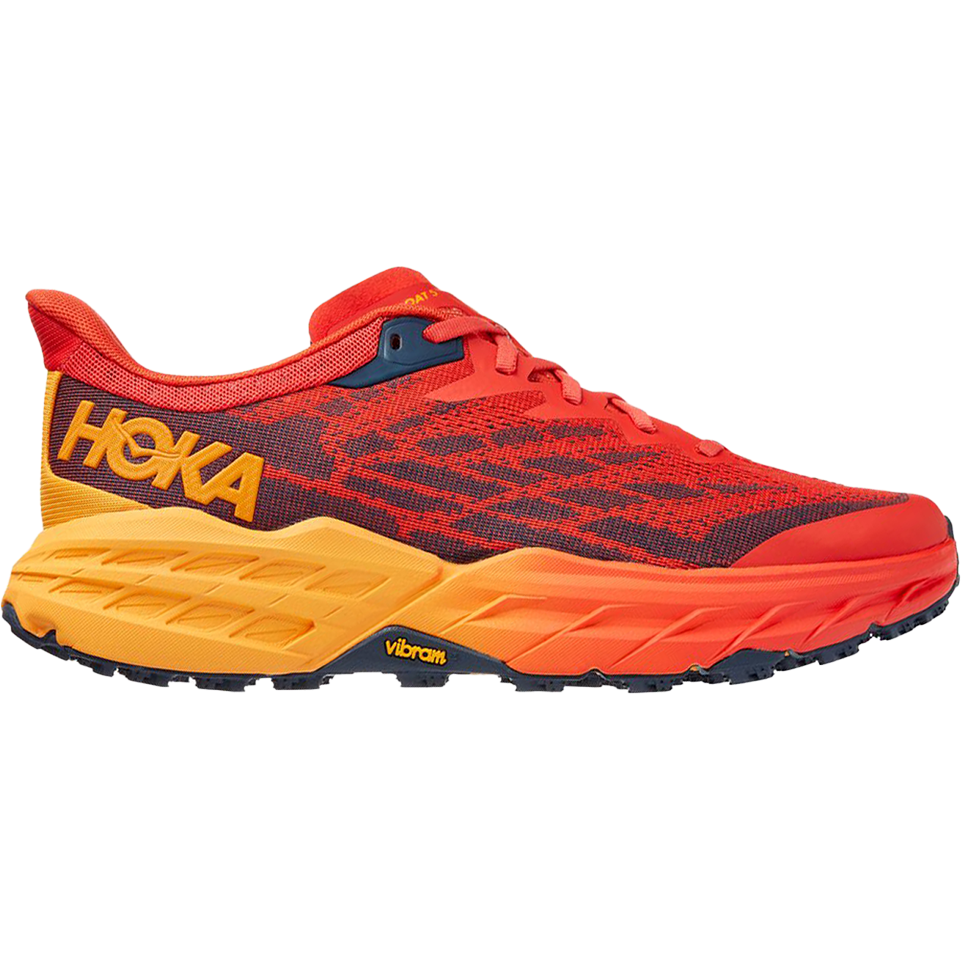 Men's Hoka Speedgoat 5, Fiesta/Radiant Yellow, 13 D Medium