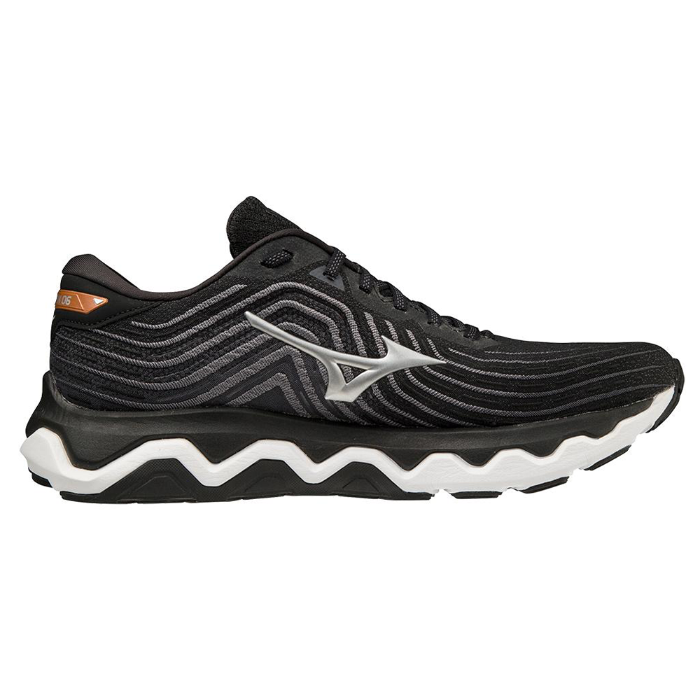 Men's Mizuno Wave Horizon 6, Black/Silver, 9 D Medium