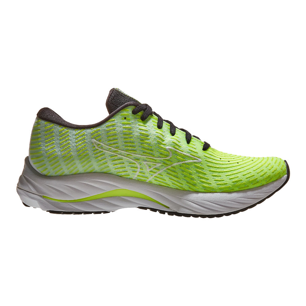 Men's Mizuno Wave Rider 26, Neo Lime/White, 10 D Medium