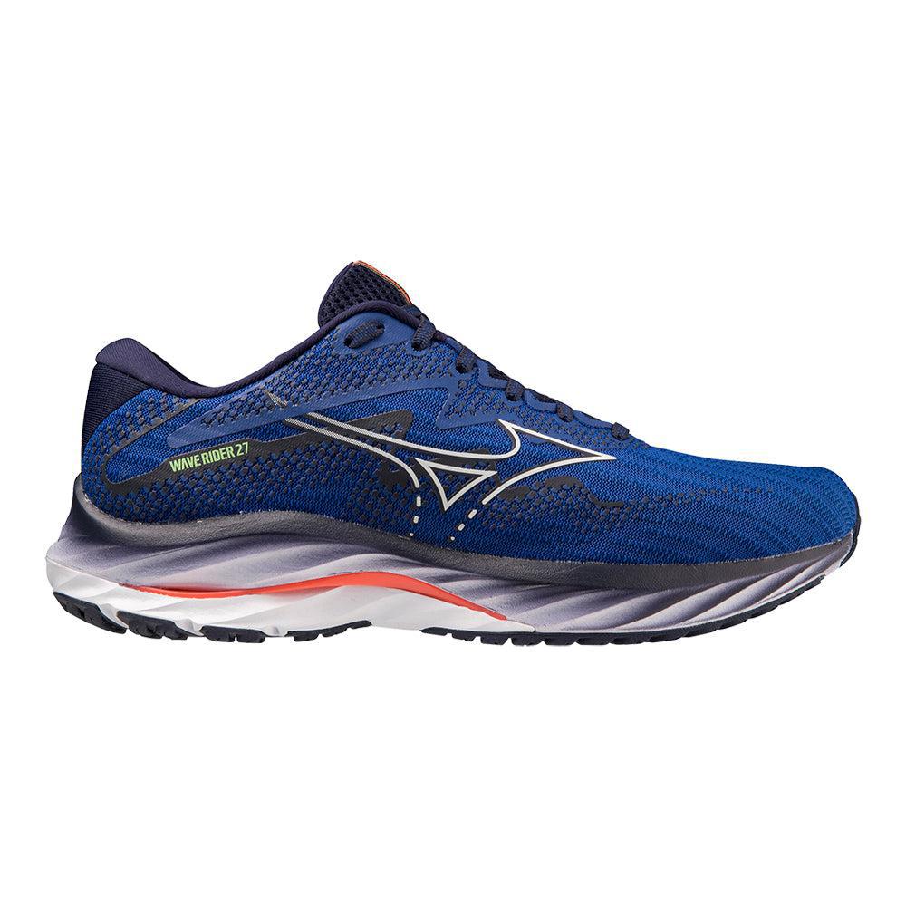 Men's Mizuno Wave Rider 27, Surf The Web-White, 8.5 D Medium