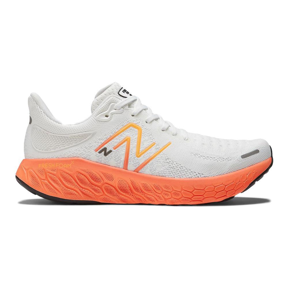 Men's New Balance Fresh Foam X 1080v12, White/Neon Dragonfly, 9.5 D Medium