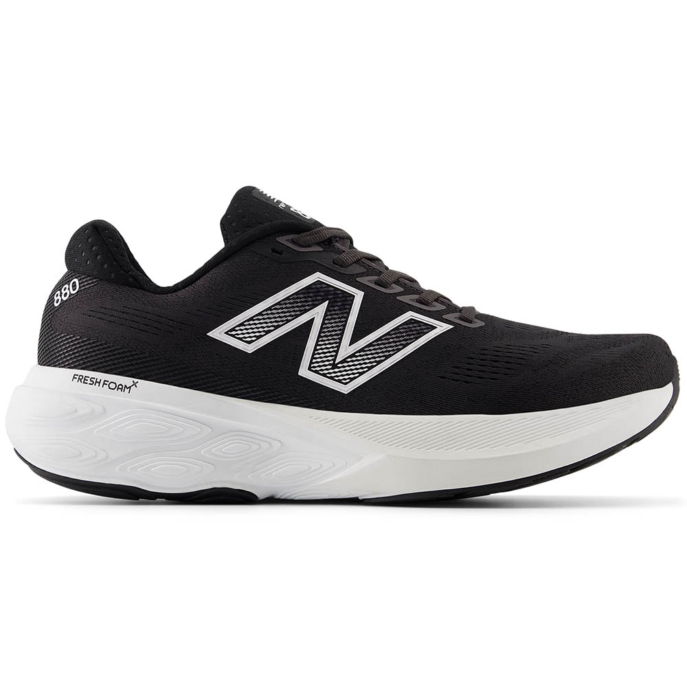 Men's New Balance Fresh Foam X 880v15, Black/White/Reflection, 10 2E Wide