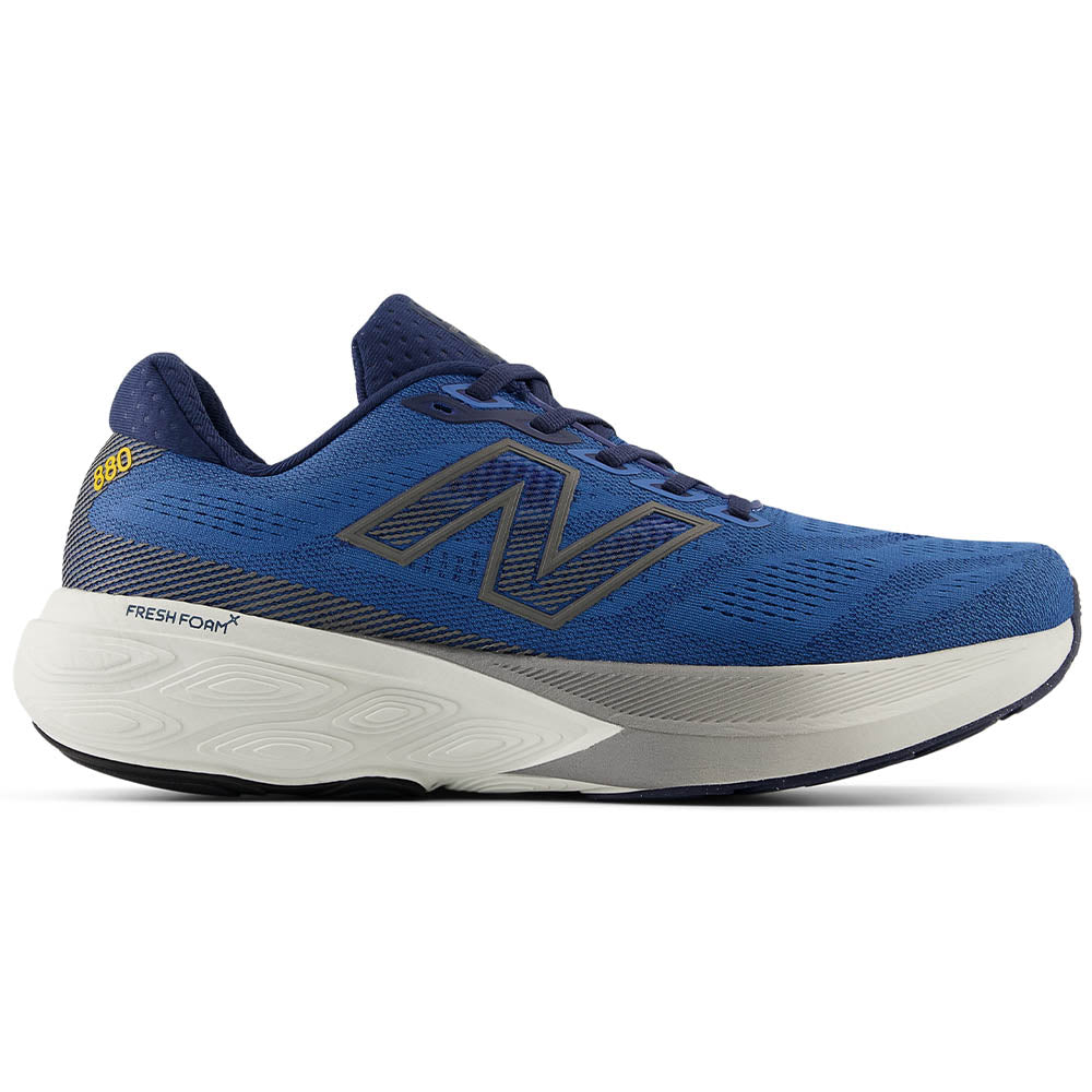 Men's New Balance Fresh Foam X 880v15, Sea Stone/NB Navy/Marmalade, 11 4E Extra Wide