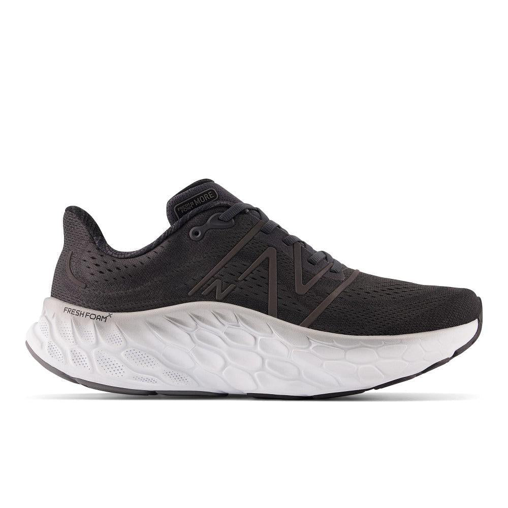 Men's New Balance Fresh Foam X More v4, Black, 12.5 2E Wide