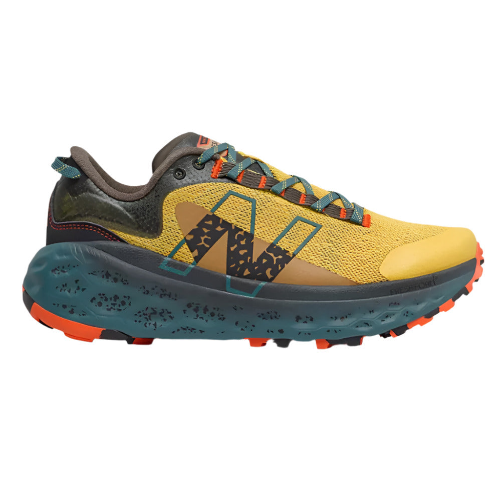 Men's New Balance Fresh Foam X Trail More v2, Harvest Gold/Mountain Teal, 9 D Medium