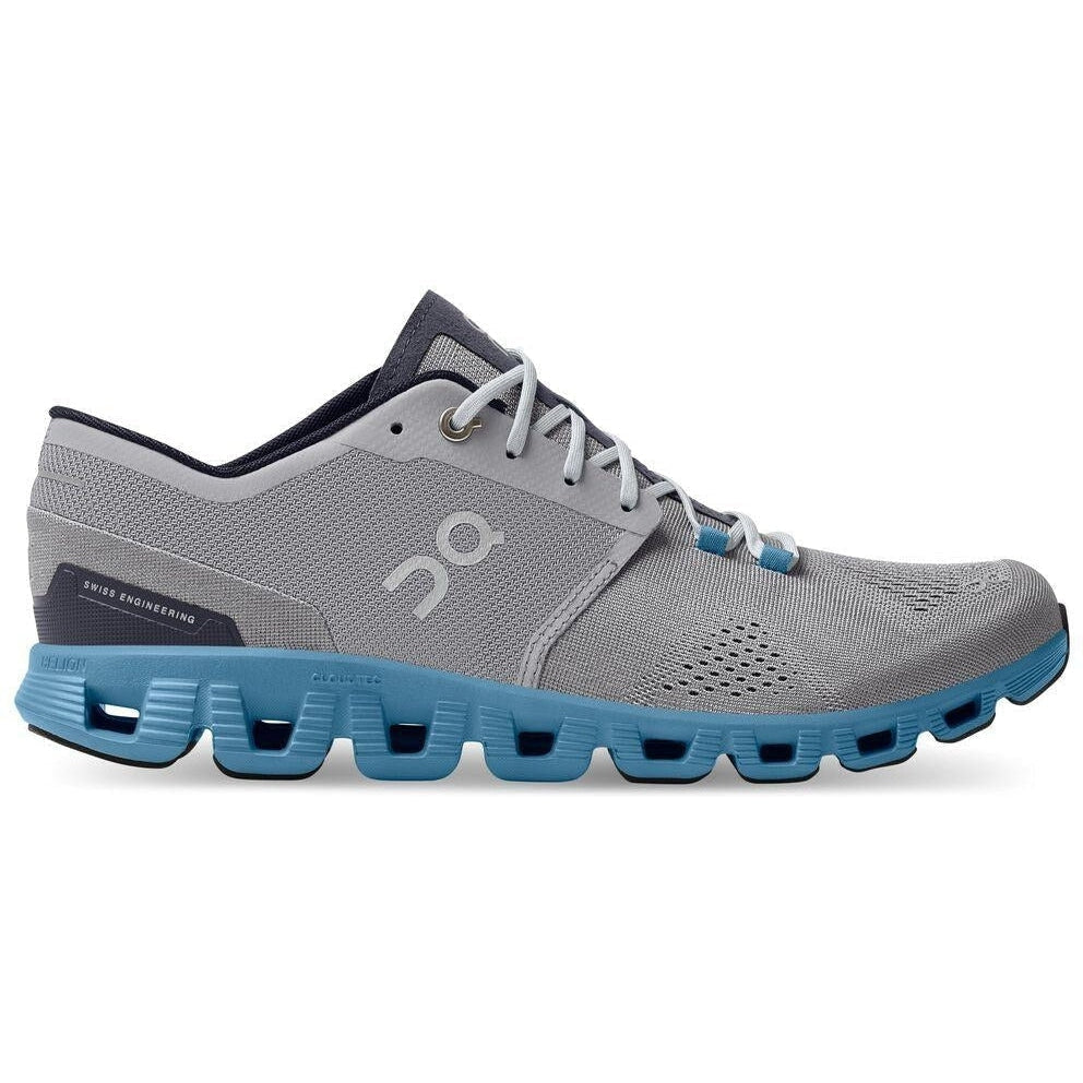 Men's On Cloud X, Alloy/Niagra, 11.5 D Medium