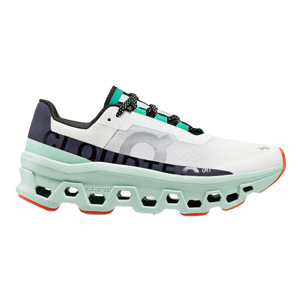 Men's On Cloudmonster, Undyed-White/Creek, 8.5 D Medium
