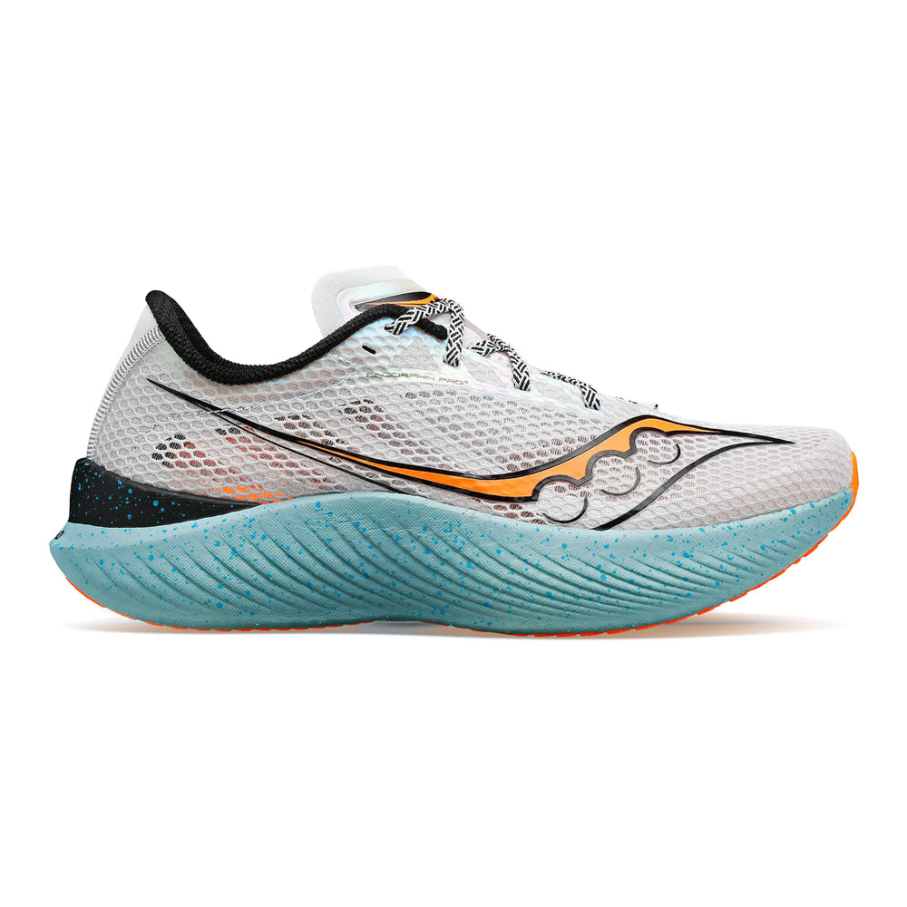 Men's Saucony Endorphin Pro 3, Fog/Viziorange, 12.5 D Medium