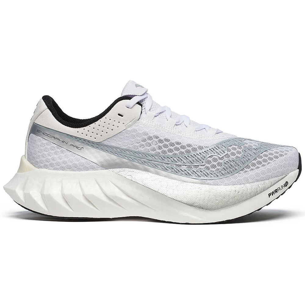 Men's Saucony Endorphin Pro 4, White/Silver, 7.5 D Medium