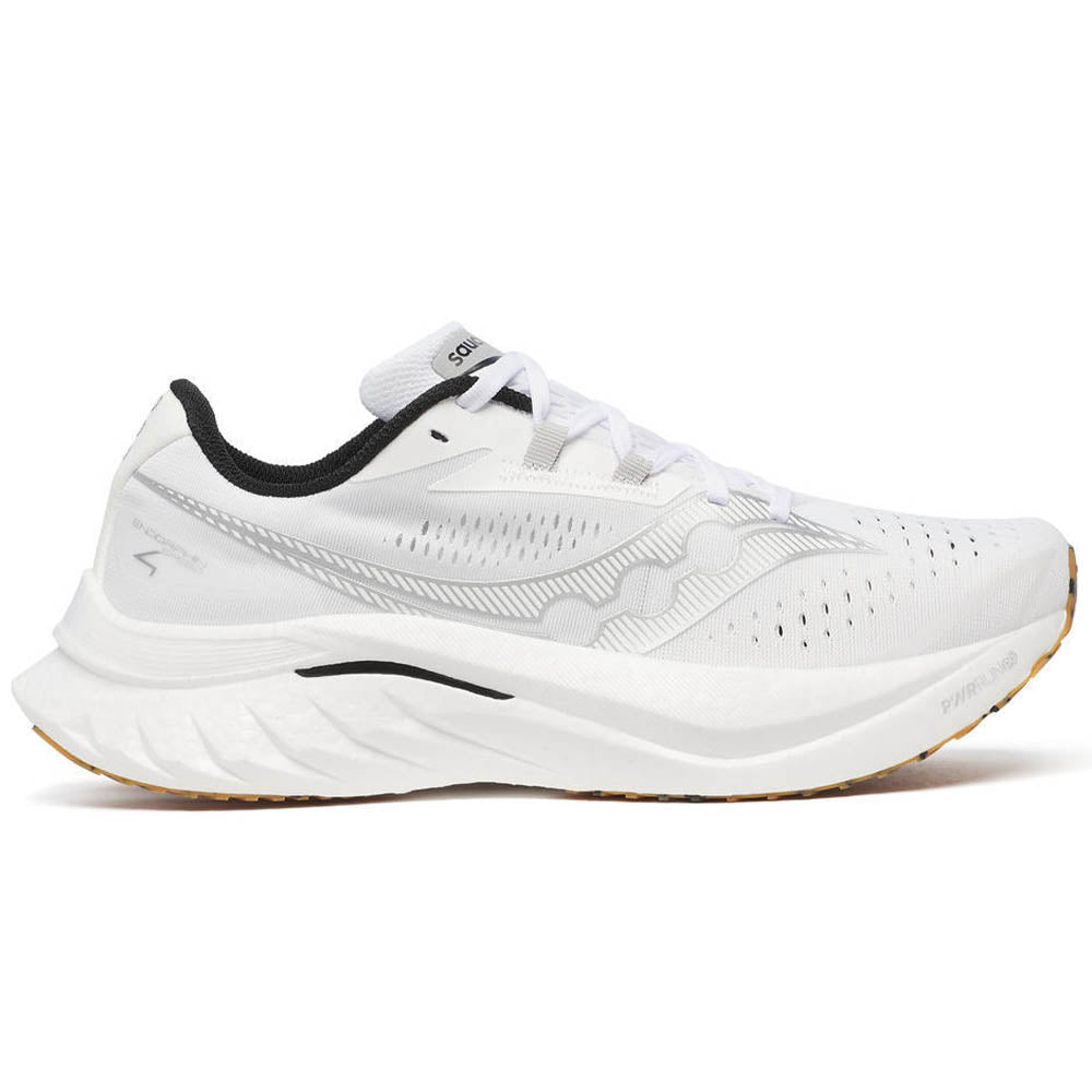 Men's Saucony Endorphin Speed 4, White/Gum, 9 D Medium