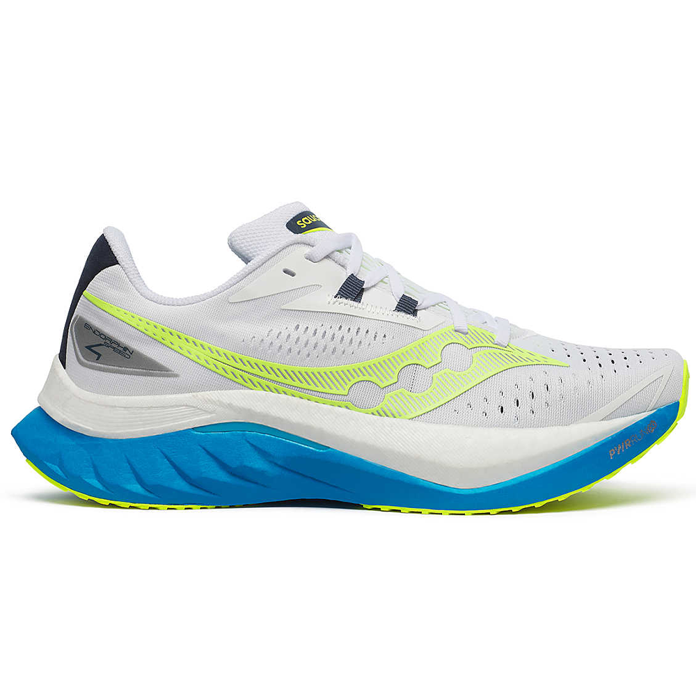 Men's Saucony Endorphin Speed 4, White/Viziblue, 9.5 D Medium