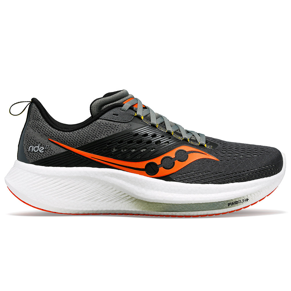 Men's Saucony Ride 17, Shadow/Pepper, 8 D Medium