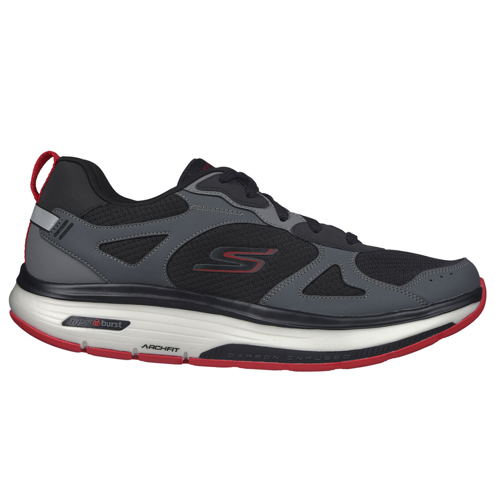 Men's Skechers Go Walk Workout Walker, Black/Grey, 9 D Medium