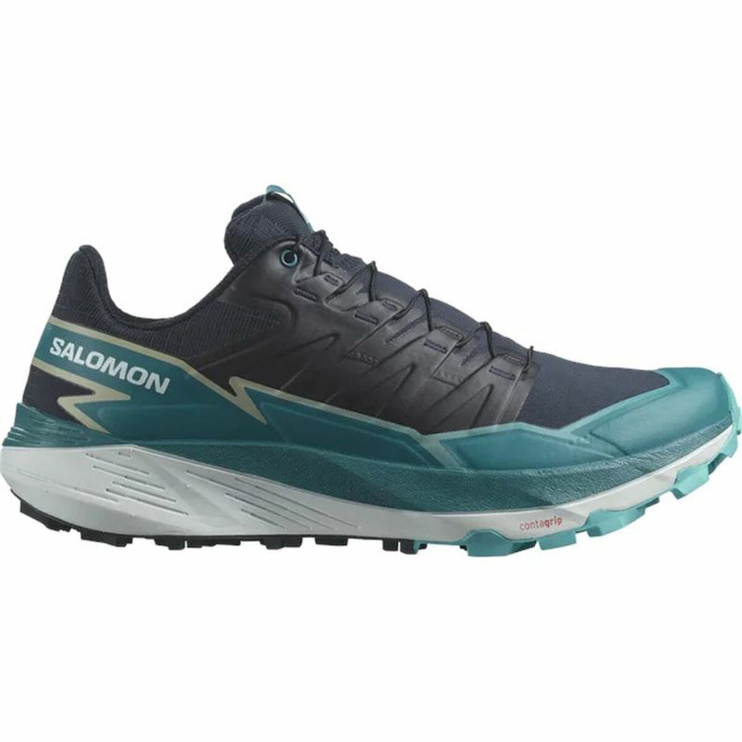 Men's Salomon Thundercross, Carbon/Tahitian Tide/Peacock Blue, 10 D Medium