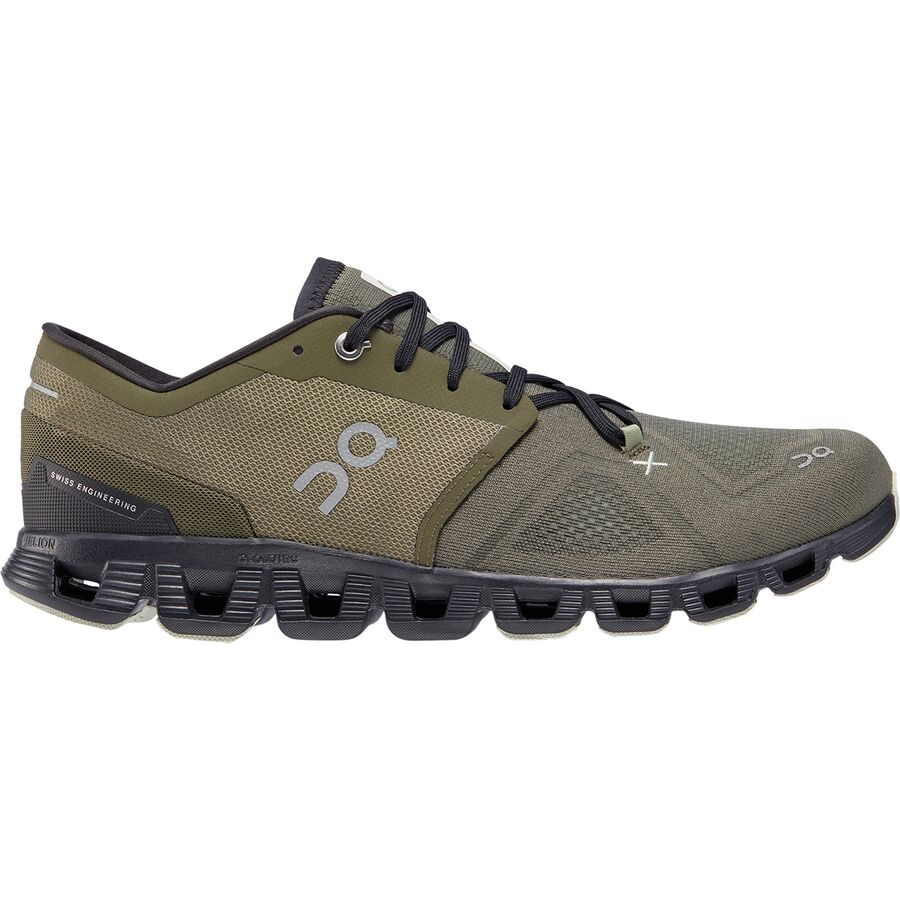 Men's On Cloud X 3, Olive/Reseda, 10.5 D Medium