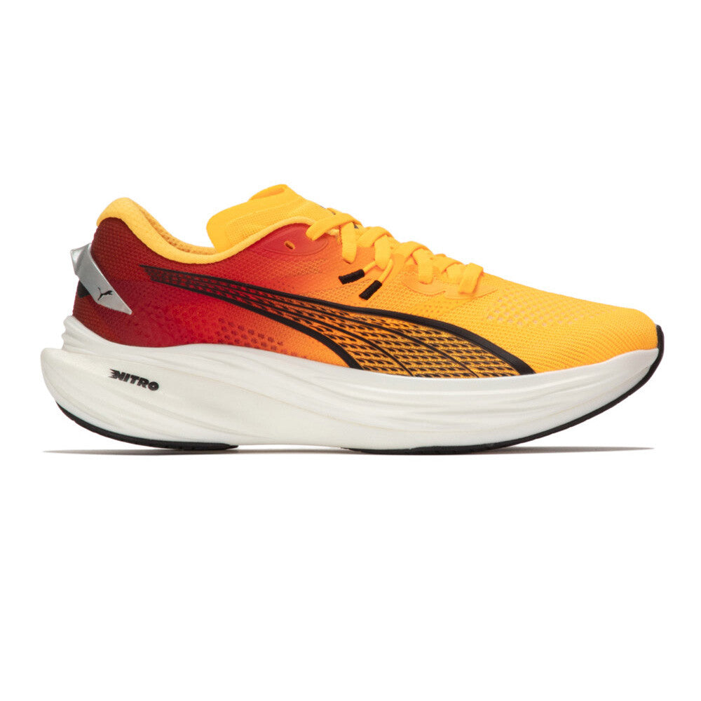 Men's Puma Deviate Nitro 3, Sun Stream/Sunset Glow/White, 8 D Medium