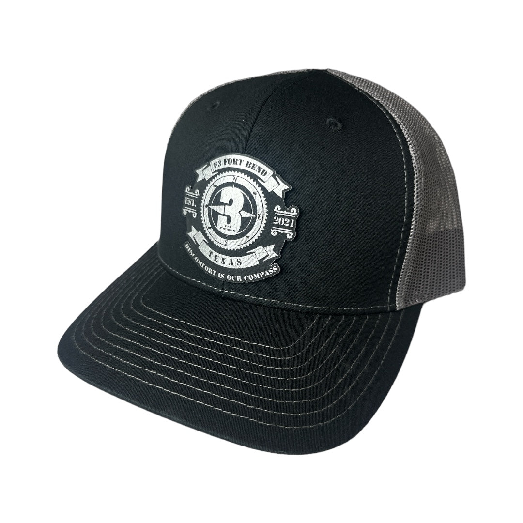 F3 Fort Bend TX 3 Year Anniversary Leatherette Patch Hat Pre-Order December 2023