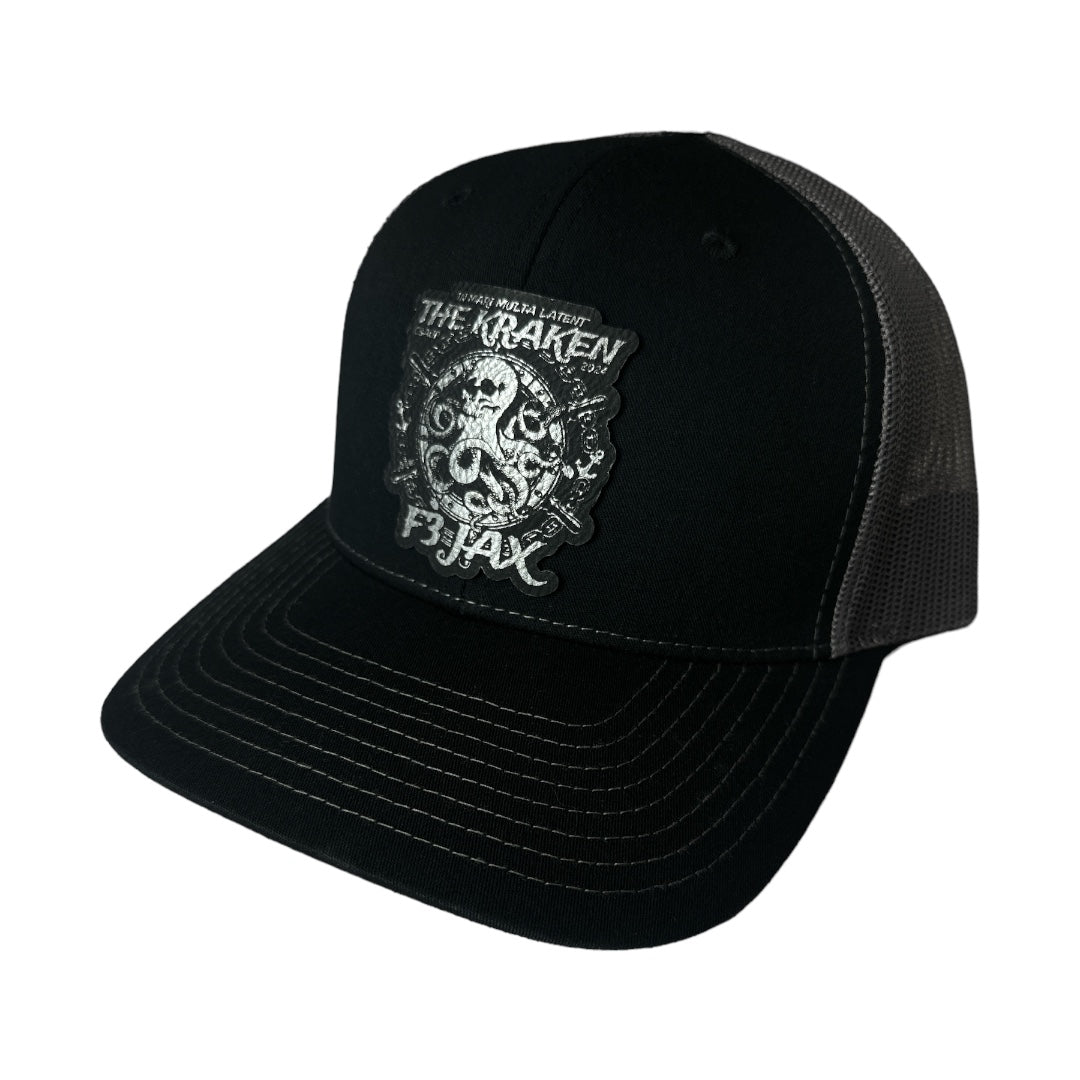 F3 Jacksonville The Kraken 2024 Leatherette Patch Hat Pre-Order December 2023