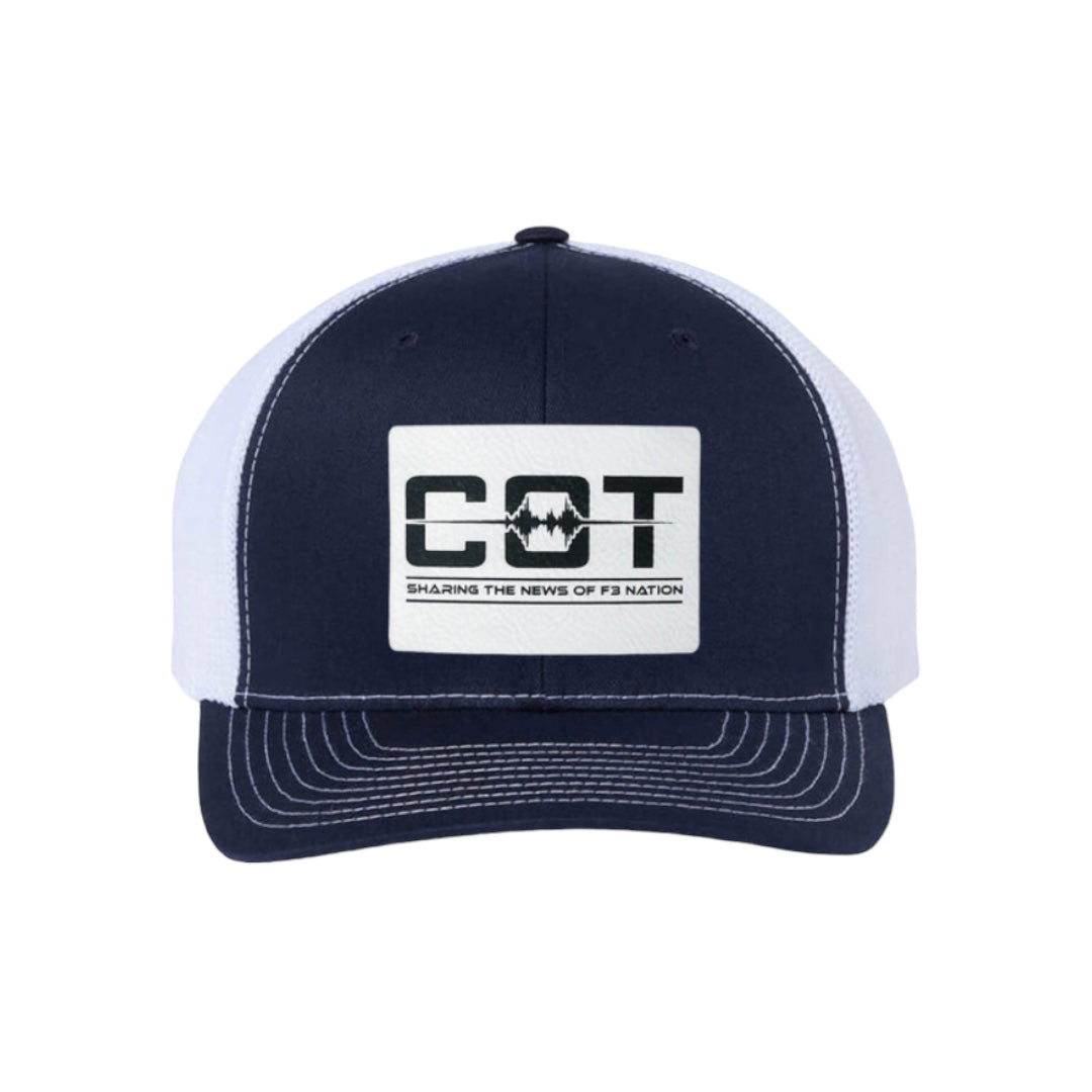 F3 COT Podcast Leatherette Patch Hat Pre-Order January 2024