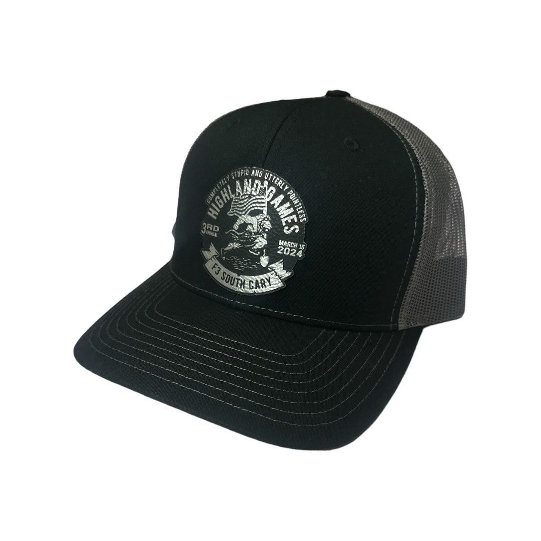 F3 South Cary 2024 Highland Games CSAUP Leatherette Patch Hat Pre-Order January 2024