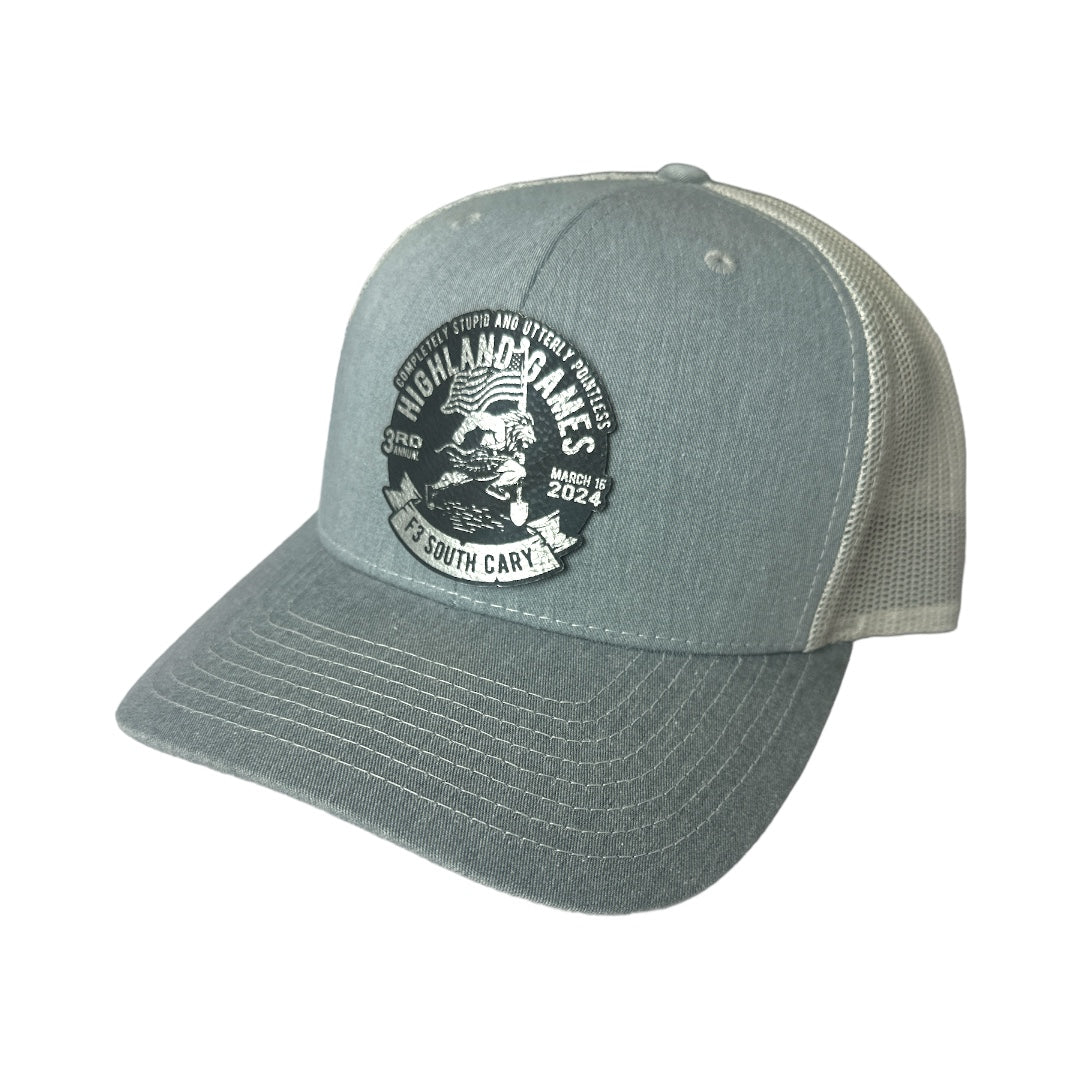 F3 South Cary 2024 Highland Games CSAUP Leatherette Patch Hat Pre-Order January 2024