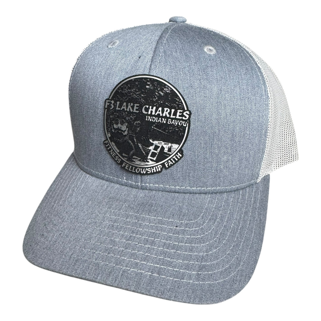 F3 Lake Charles Indian Bayou Leatherette Patch Hat Pre-Order April 2025