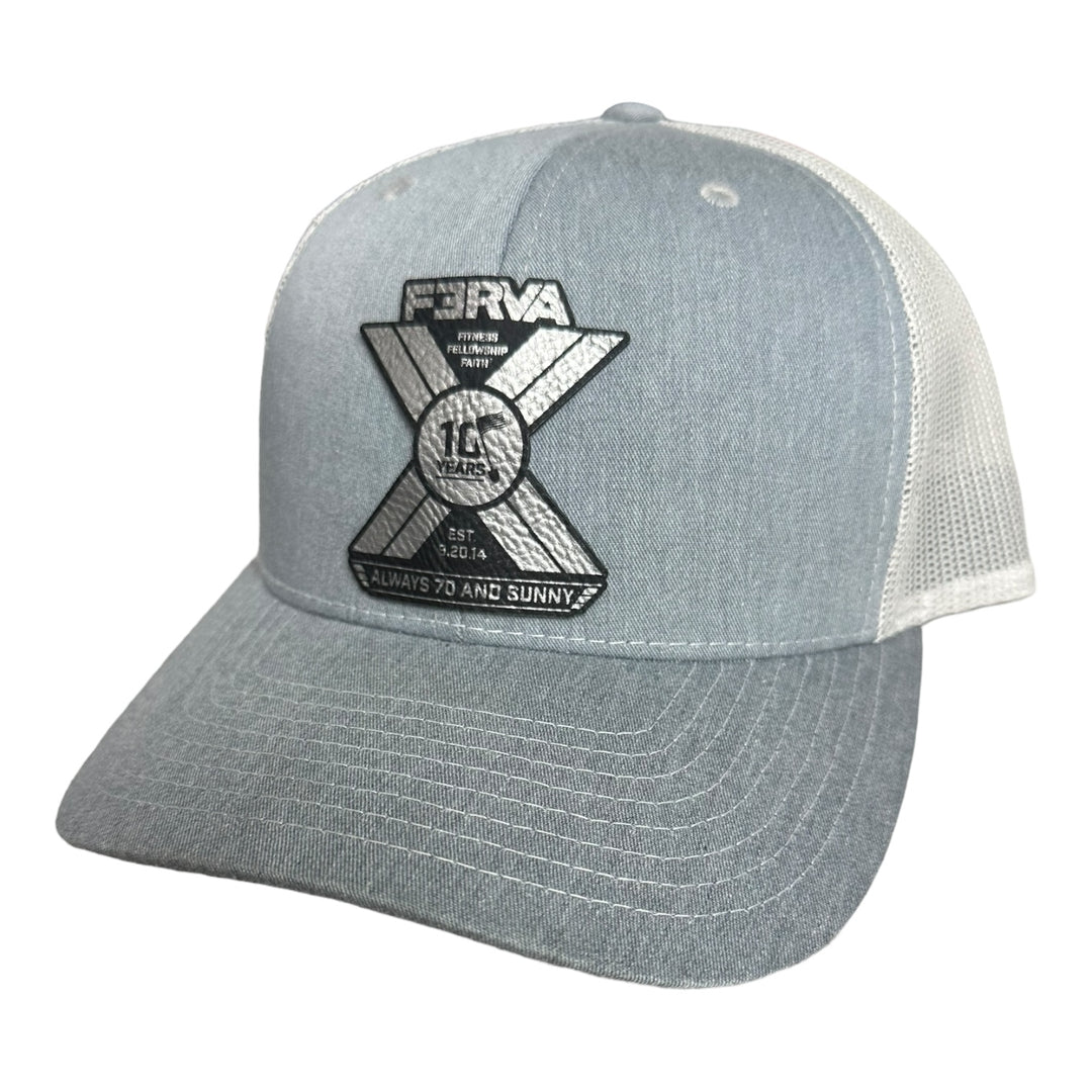 F3 RVA - 10 Year Shirt Leatherette Patch Hat Pre-Order July 2024