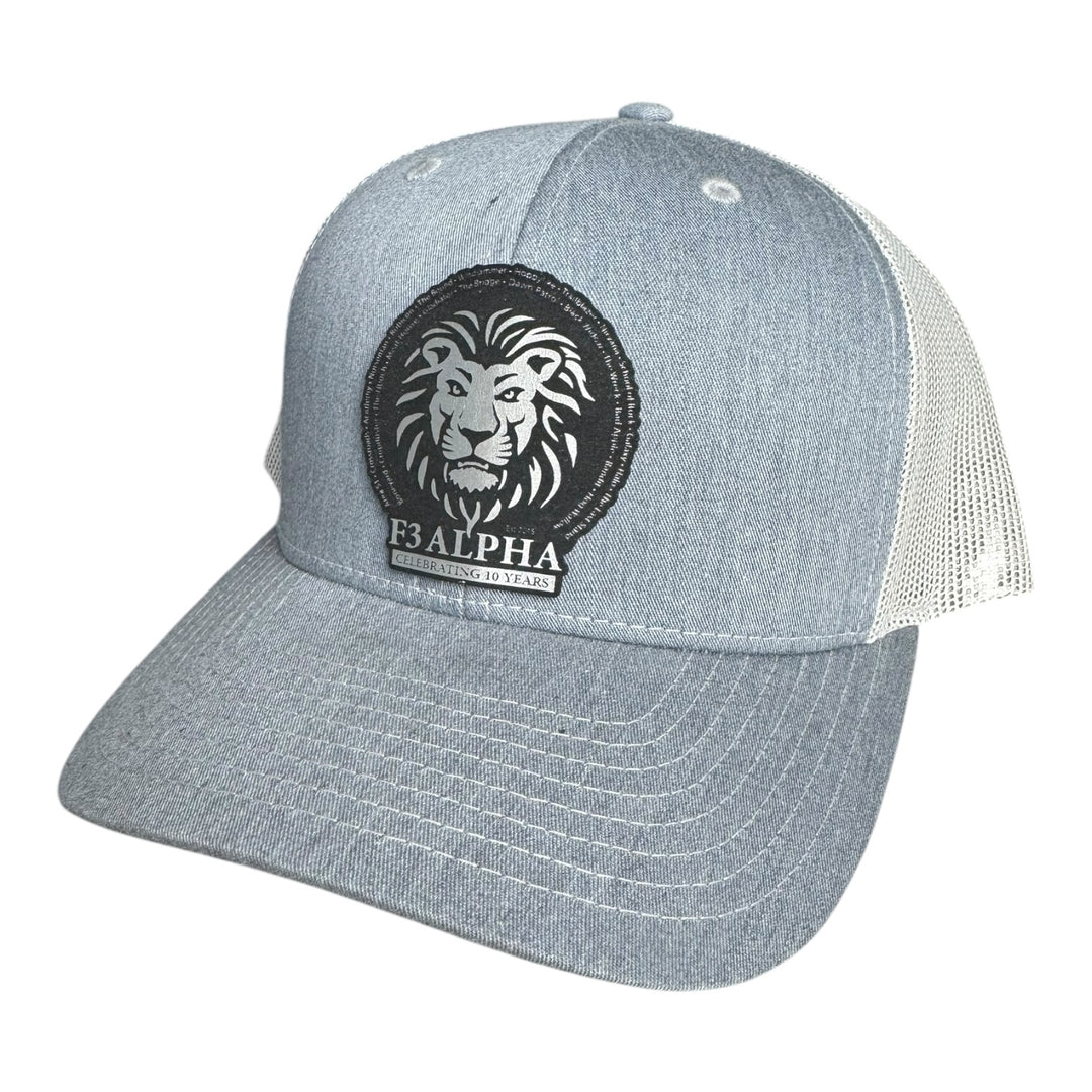 F3 Alpha 10-Year Anniversary Leatherette Patch Hat Pre-Order March 2025