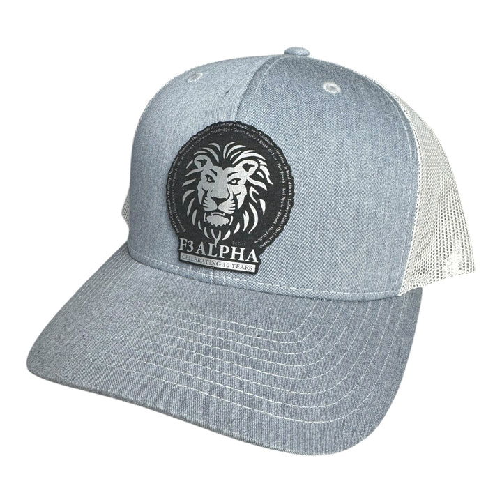F3 Alpha 10-Year Anniversary Leatherette Patch Hat Pre-Order March 2025