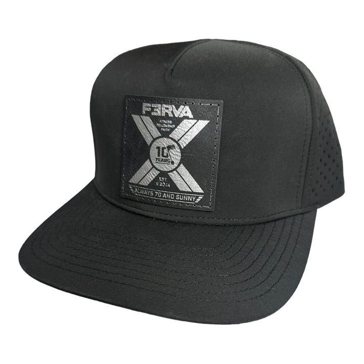 F3 RVA - 10 Year Shirt Leatherette Patch Hat Pre-Order July 2024