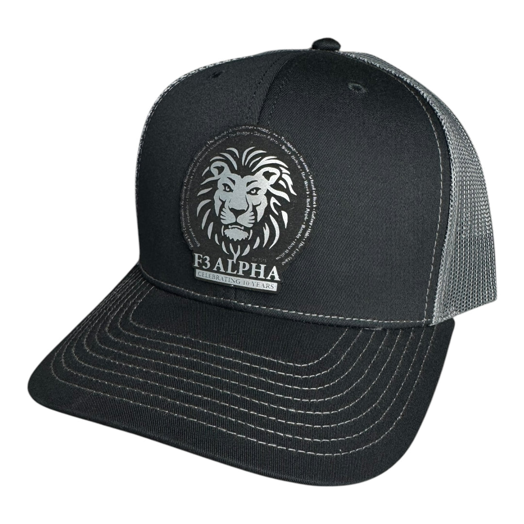 F3 Alpha 10-Year Anniversary Leatherette Patch Hat Pre-Order March 2025