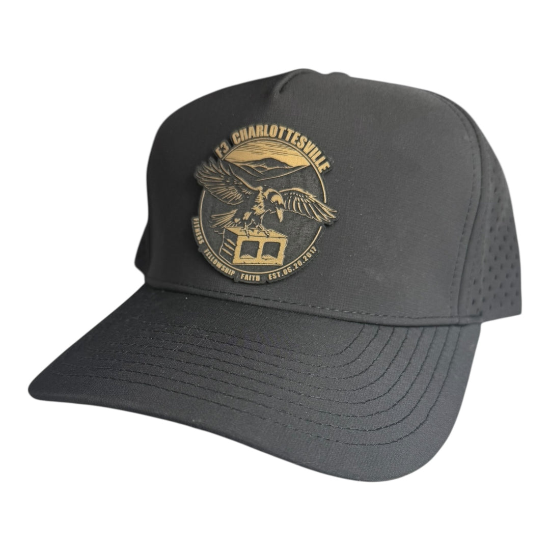 F3 Charlottesville Raven Leatherette Patch Hat Pre-Order October 2025