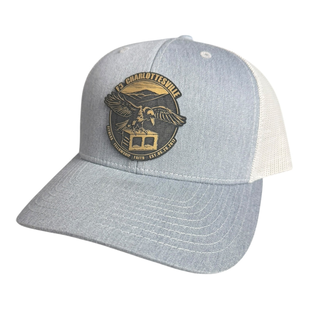 F3 Charlottesville Raven Leatherette Patch Hat Pre-Order October 2025