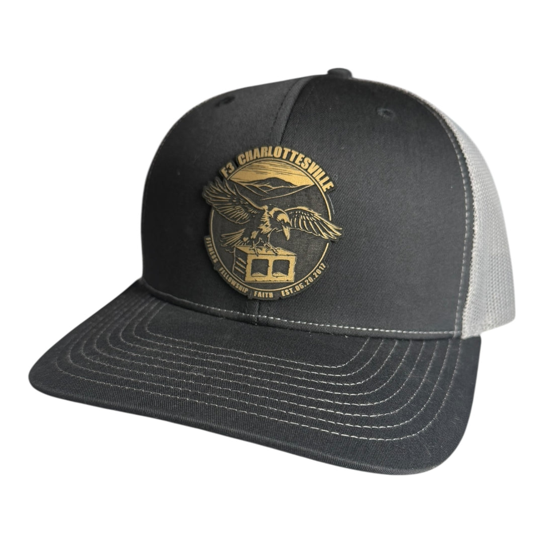 F3 Charlottesville Raven Leatherette Patch Hat Pre-Order October 2025