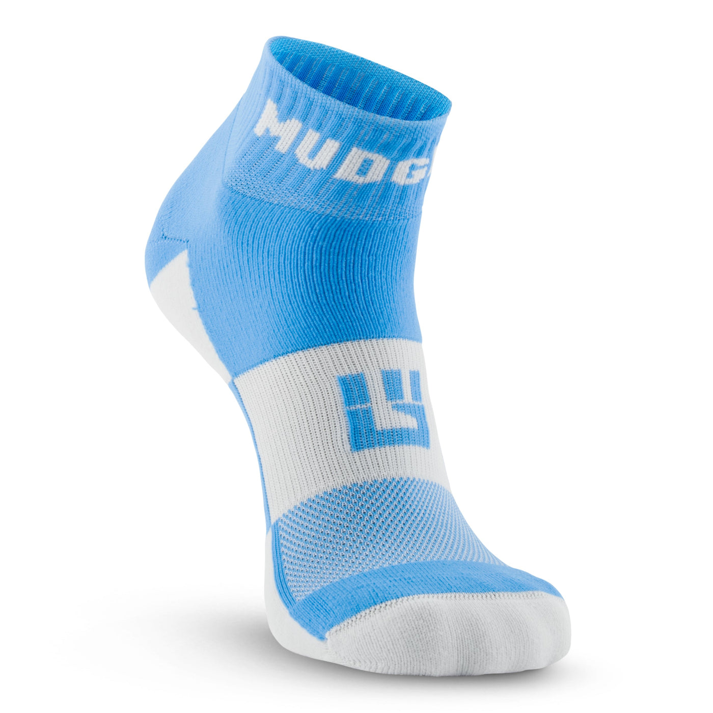 MudGear Quarter (¼) Crew Socks - Neon Blue (2 pair pack)