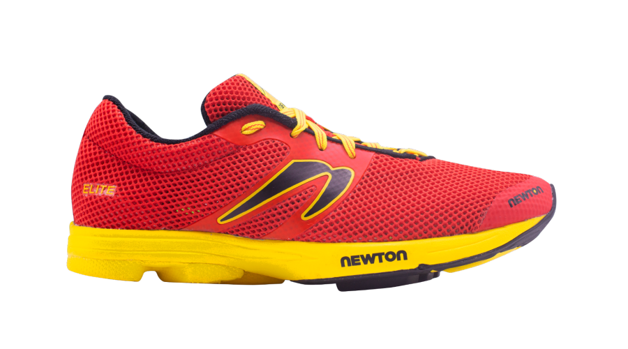 Men's Newton Running Distance Elite, Red/Yellow, 6 D Medium