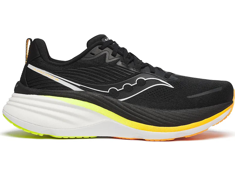 Men's Saucony Hurricane 24, Black/VO2, 8 D Medium