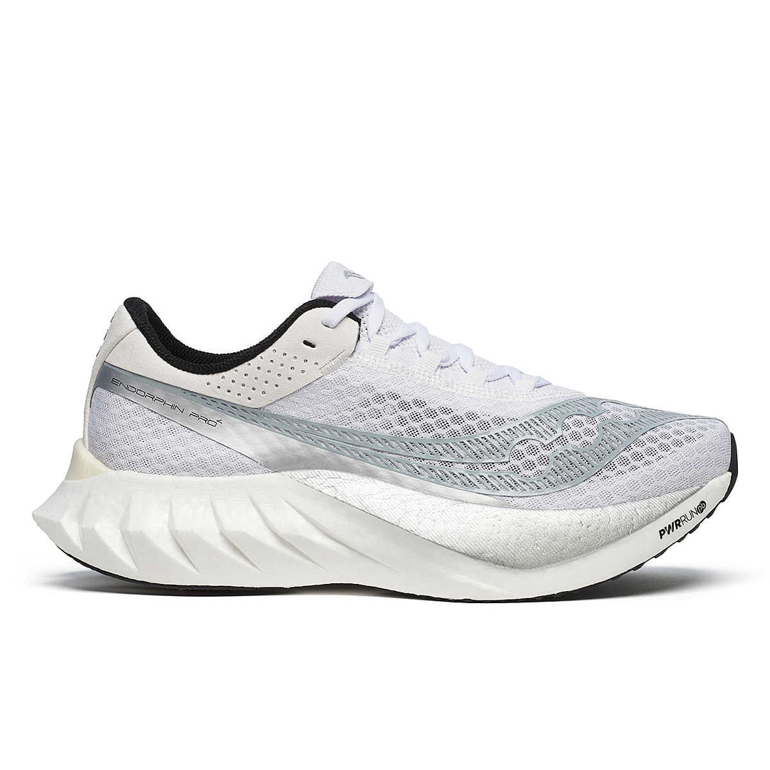 Men's Saucony Endorphin Pro 4, White/Silver, 10.5 D Medium