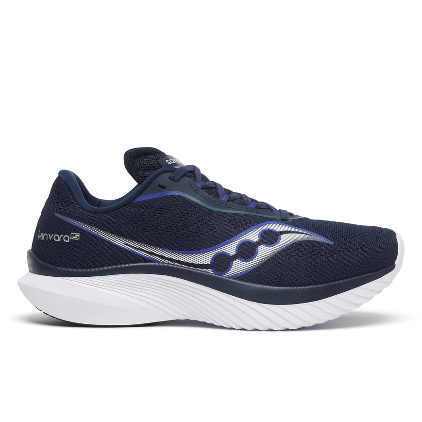 Men's Saucony Kinvara 15, Navy/White, 9 D Medium