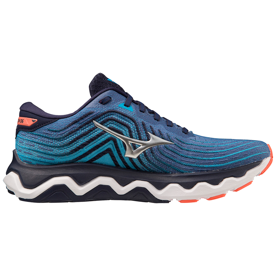 Men's Mizuno Wave Horizon 6, Surf The Web/Silver, 12.5 D Medium