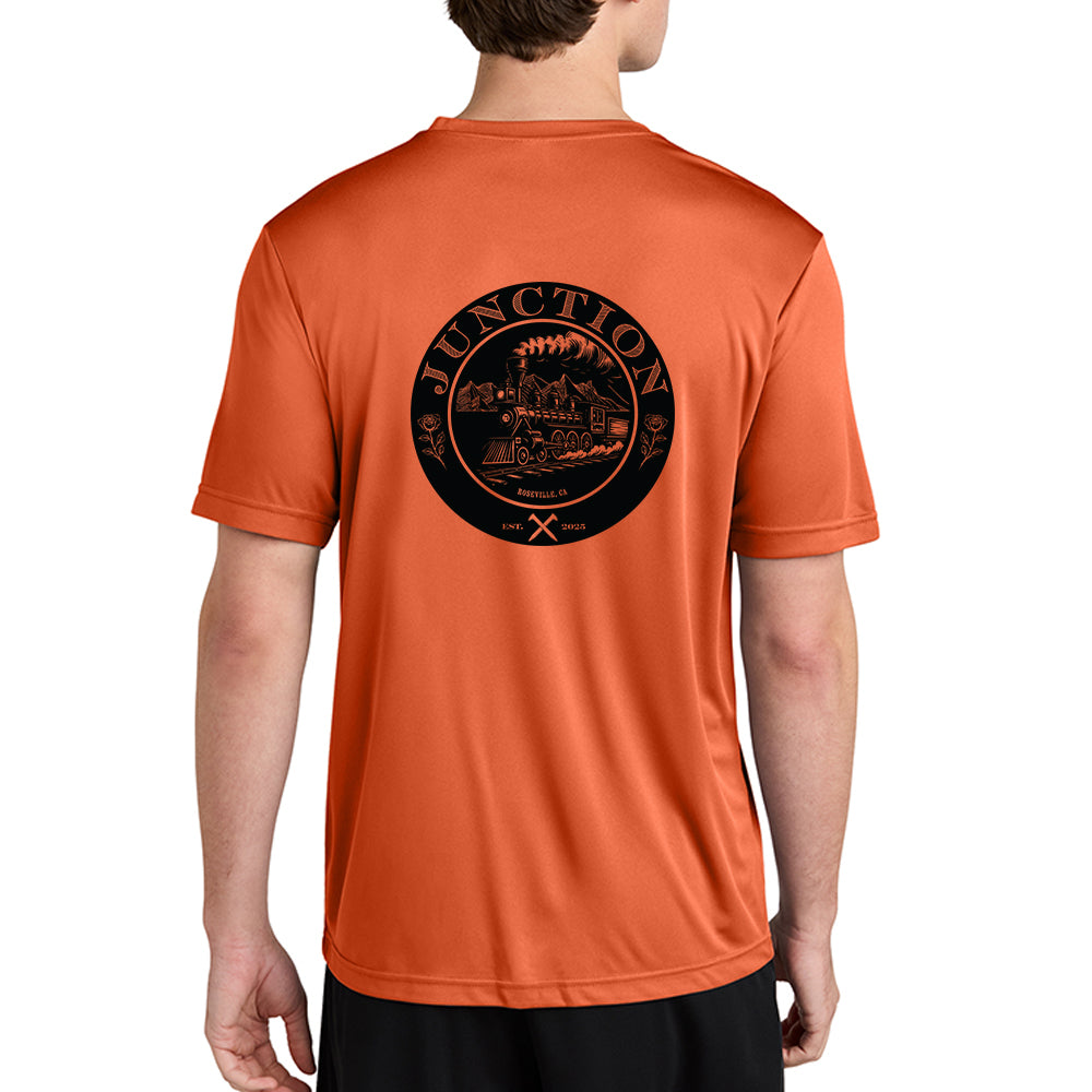 CLEARANCE ITEM - F3 Junction - The First Order in Black Ink - Sport-Tek PosiCharge Competitor Tee Short Sleeve (Deep Orange/XL)